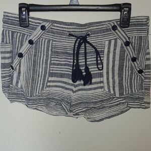 Striped Navy Women's Shorts